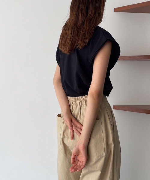 「CANAL JEAN」 「rcw」ノースリーブトップス ONE SIZE ブラック レディース_画像6