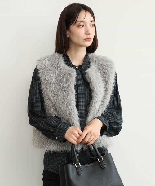 MK MICHEL KLEIN（エムケー ミッシェルクラン） ベスト ジレ 「洗える