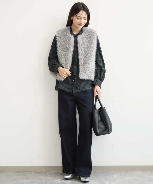 MK MICHEL KLEIN（エムケー ミッシェルクラン） ベスト ジレ 「洗える
