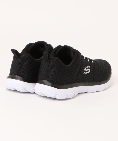 「SKECHERS」 スリッポン 23.5cm ブラック×ホワイト レディース_画像2