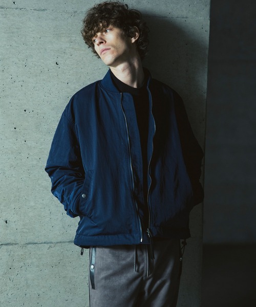 ジュンハシモト　ダークブルーグリーン MA-1ジャケット JH junhashimoto ブルゾン アウター JH junhashimoto(ジェイエイチ