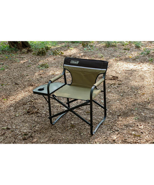 Coleman（コールマン） サイドテーブル付デッキチェア(オリーブ
