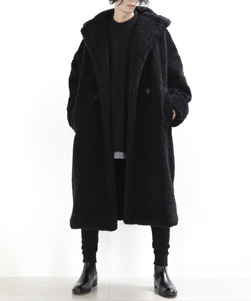 49 割引ブラック系 Free Size日本最大の Minsobi オーバーサイズフェイクファーコート その他 ジャケット アウターブラック系free Size Urbanfarminginstitute Org