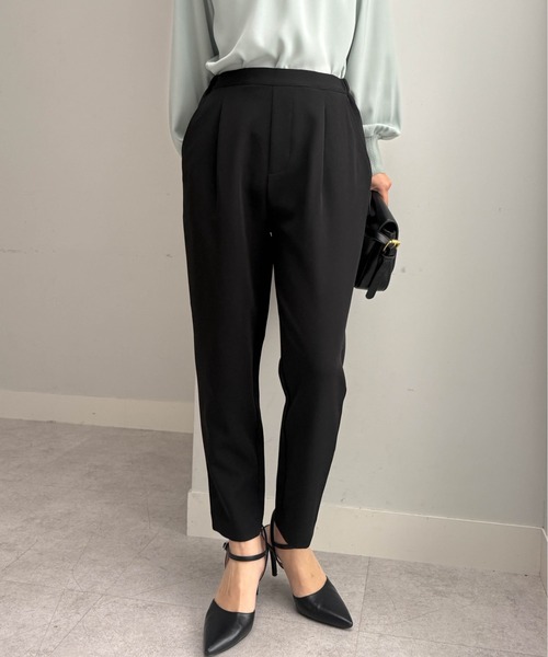 RANAN（ラナン） スラックス パンツ 「低身長サイズ有」美脚シルエット