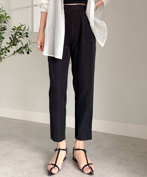 RANAN（ラナン） スラックス パンツ 「低身長サイズ有」美脚シルエット