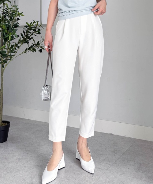 RANAN（ラナン） スラックス パンツ 「低身長サイズ有」美脚シルエット