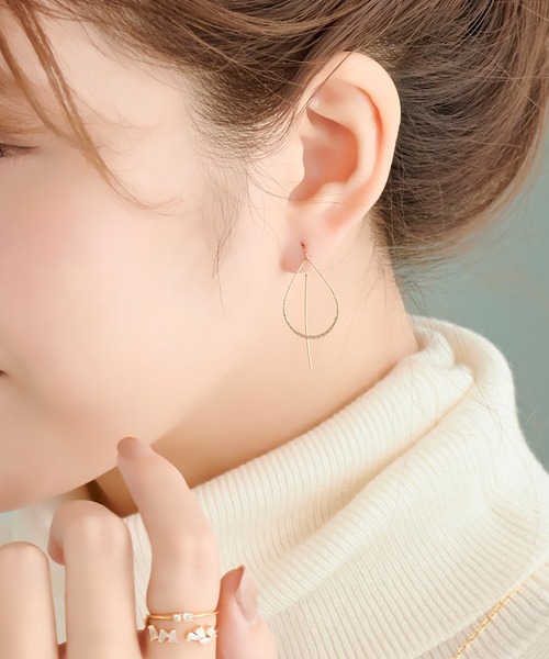 Phoebe（フィービー） ピアス 「K10」ドロップラインアメリカンピアス 
