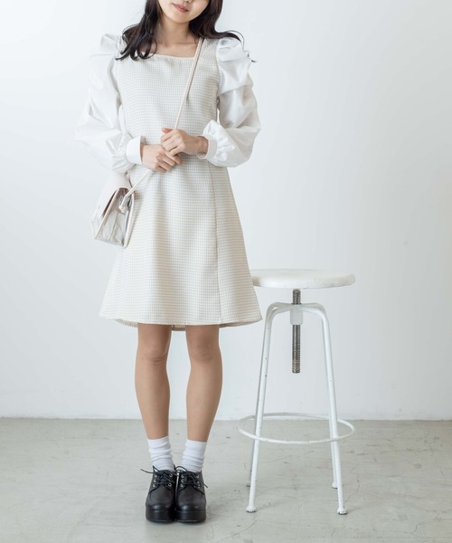 ワンピース Wego バックリボンパフスリーブワンピ Zozotown Yahoo 店 通販 Yahoo ショッピング