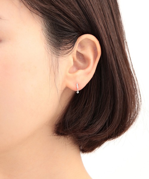 ESTELLE（エステール） ピアス K10 イエローゴールド アクアマリン