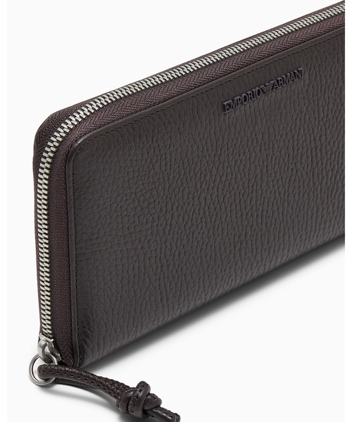 【未使用】EMPORIO ARMANI エンポリオアルマーニ 長財布 黒 グレー EMPORIO ARMANI 長財布 財布 「エンポリオ アルマーニ」ラウンド