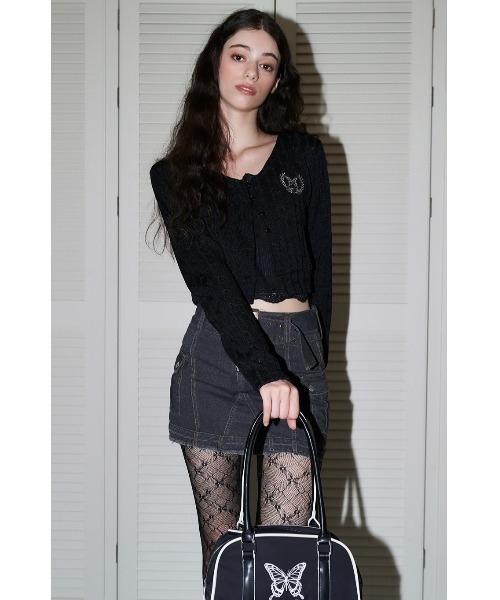 カーディガン A'GEM/9 × .kom「CLOTTY/クロッティ」CC ARGYLE CARDIGAN/アーガイルカーディガン レディース A'GEM/9 × .kom『CLOTTY/クロッティ』CC ARGYLE CARDIGAN