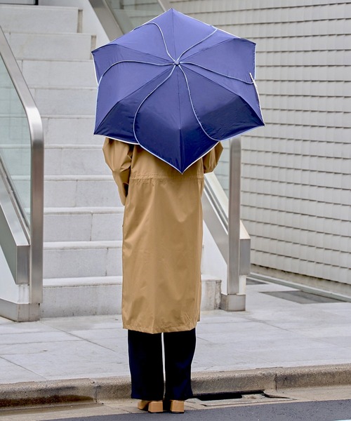 日傘 折りたたみ傘 折り畳み 「because」バイカラーパイピングはなびら