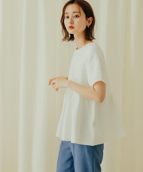 6 ROKU BEAUTY＆YOUTH ボリュームスリーブ ニット ホワイト ボリュームスリーブモールニット≪手洗い可能≫ | LAUTREAMONT（ロート