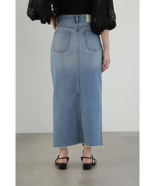 JILL STUART デニムスカート ヘビーオンススリットデニム