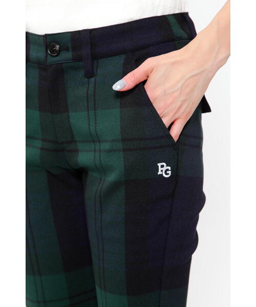 パーリーゲイツ　レディース　ストレッチ　パンツ　チェック柄　ブラックウォッチ￼ PEARLY GATES パンツ 「PEARLY GATES」BIGチェック柄 ストレッチ