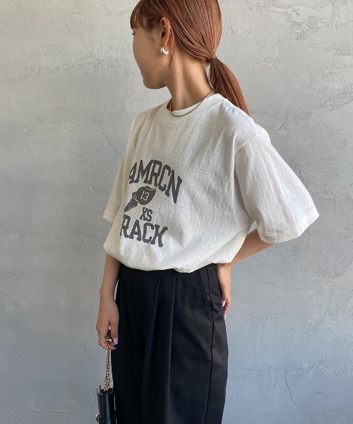 新品 アメリカーナ 半袖 スウェット ロゴ 黒 ブラック カレッジtシャツ 新品 アメリカーナ 半袖 スウェット ロゴ 黒 ブラック カレッジt