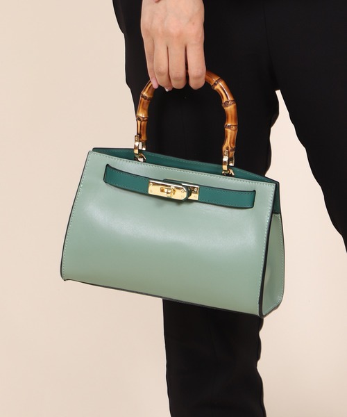 ベース（BASE）/【ROBERTA GANDOLFI】【本革】2WAY レザーバンブーハンドルハンドバッグ ショルダーバッグ バッグ 「牛革」「ROBERTA GANDOLFI」イタリア製