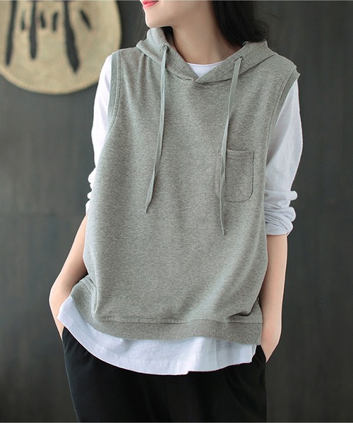 ⬜︎Abercrombie&Fitch ホワイト フード付きベスト レディース 楽天市場】フード付きベスト レディース 春 秋冬 ニットベスト