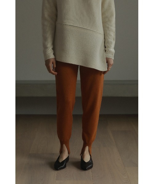 MANOF（マノフ） パンツ HEM SLIT JERSEY KNIT PANTS レディース