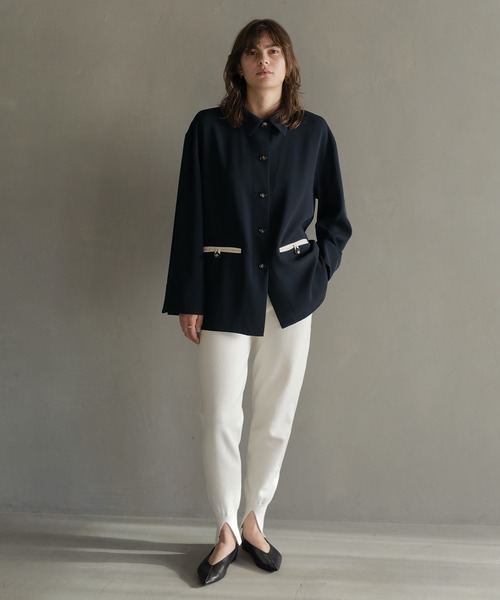 MANOF（マノフ） パンツ HEM SLIT JERSEY KNIT PANTS レディース