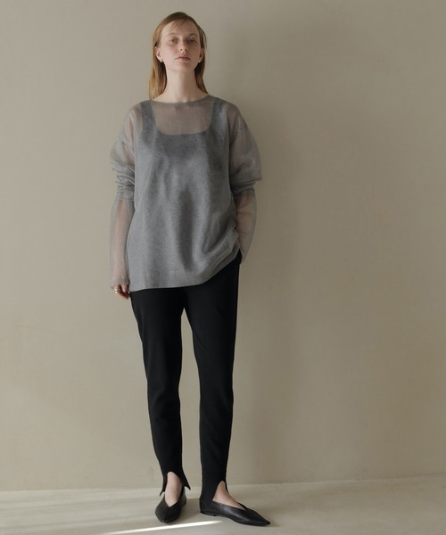 MANOF（マノフ） パンツ HEM SLIT JERSEY KNIT PANTS レディース