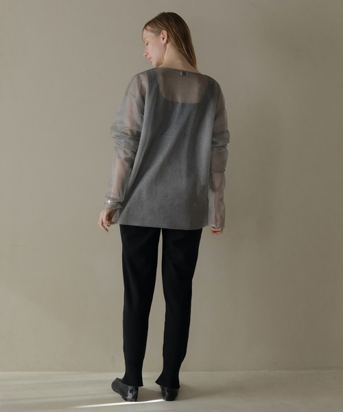 MANOF（マノフ） パンツ HEM SLIT JERSEY KNIT PANTS レディース