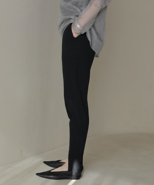 MANOF（マノフ） パンツ HEM SLIT JERSEY KNIT PANTS レディース