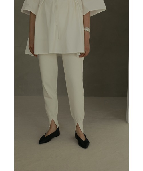 MANOF（マノフ） パンツ HEM SLIT JERSEY KNIT PANTS レディース