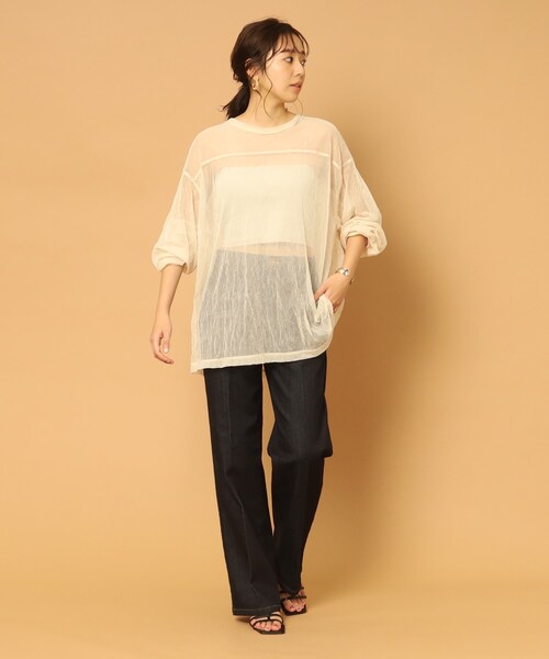 ブラウス シャツ provoke（プロヴォーク）チュールシアー L／S