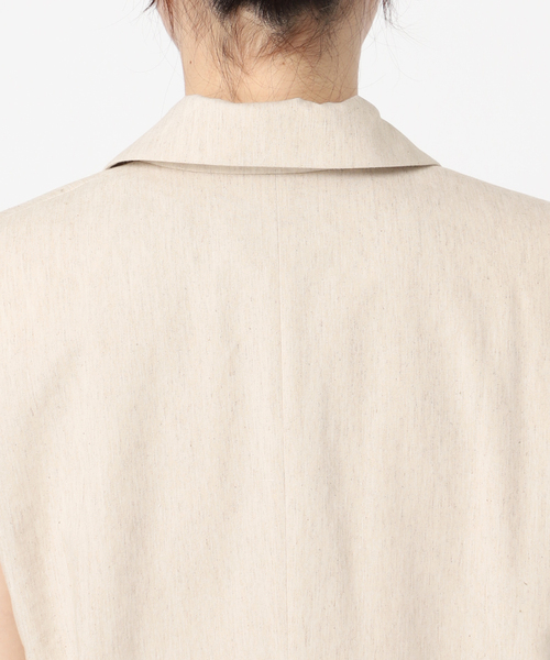 NOBLE（ノーブル） ベスト コットンリネンパワーショルダージレ