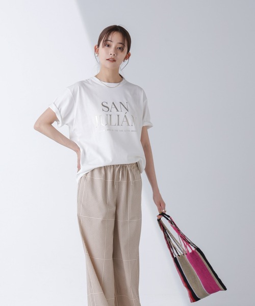 NANO universe パンツ AtPARK＆DAILYWEAR/ドットプリントパンツ