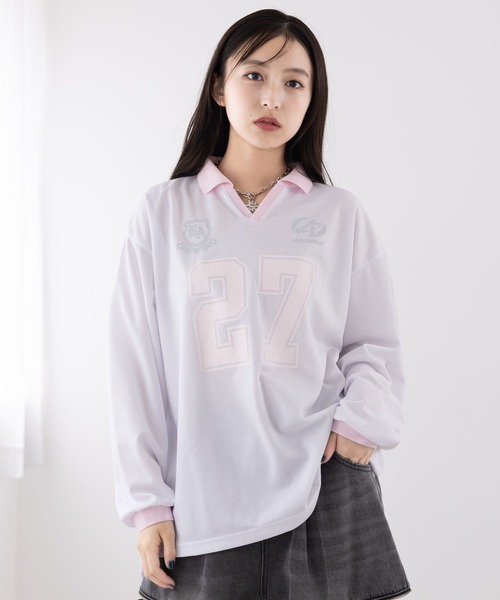 repipi armario tシャツ ナンバリングルーズロンT キッズ 子供服
