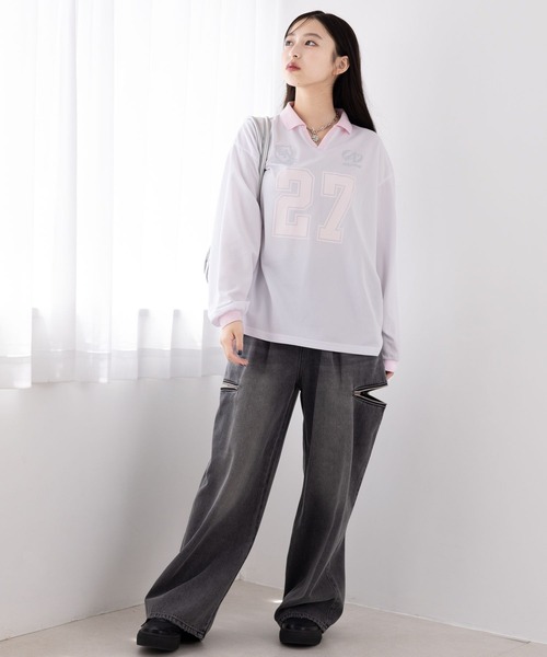 repipi armario tシャツ ナンバリングルーズロンT キッズ 子供服