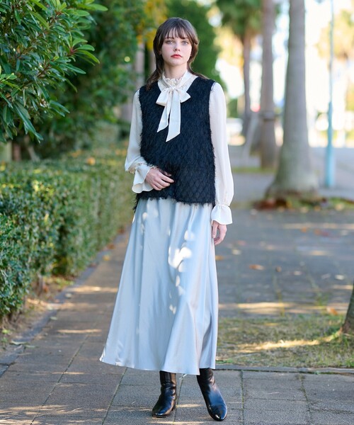 ドレステリア スタージャカード ブラウス DRESSTERIOR（ドレステリア） ブラウス シャツ 「洗える」フリンジ