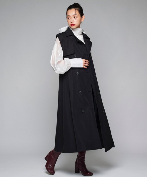 定価53900円 新品未使用タグ付 SISE トレンチベスト BLACK 希少 Narcissus（ナルシス） トレンチコート コート トレンチベスト