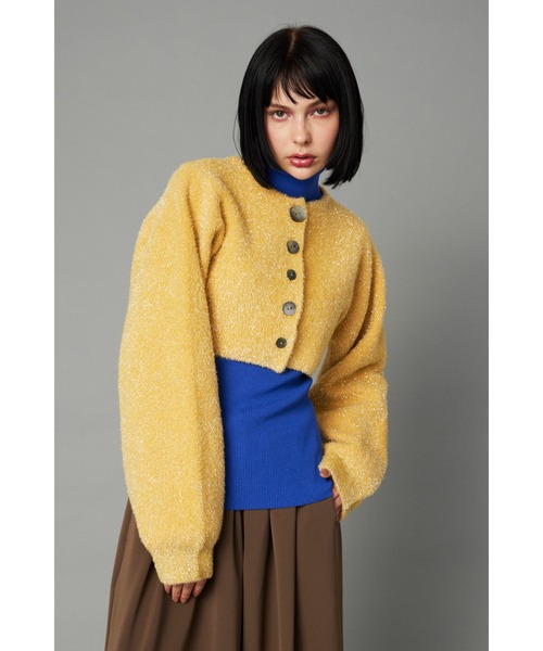 カーディガン Shiny short cardigan シャイニーショートカーディガン 