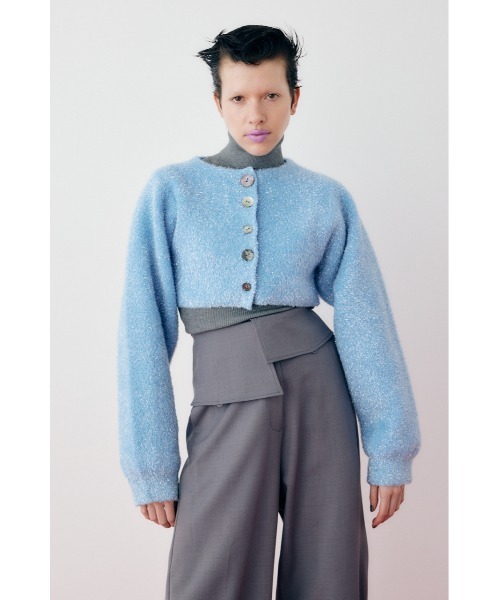 カーディガン Shiny short cardigan　　シャイニーショートカーディガン レディース
