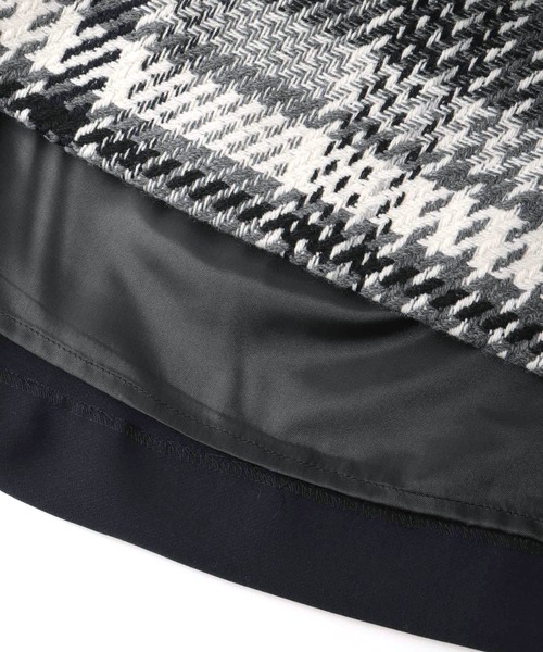 DRESSLAVE 38 チェック　ファー　長袖　カットソー　グレー　秋冬 DRESSLAVE 38 チェック ファー 長袖 カットソー グレー 秋冬 【公式通販】