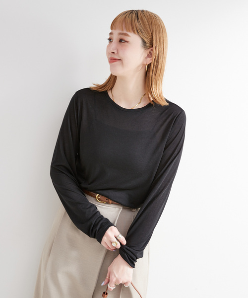 (即日発送)SHISHIKUI シアー ニューブラック 長袖カットソー LONG T / BLACK – SHISHIKUI