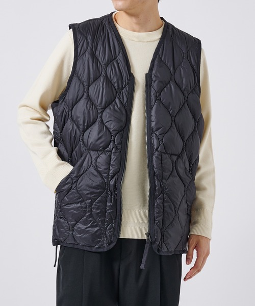 TAION ベスト ジレ 「TAION/タイオン」MILITARY V NECK W-ZIP