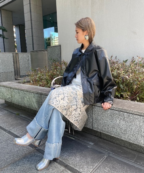 AIC. スタンドネックデニムオーバーブルゾン