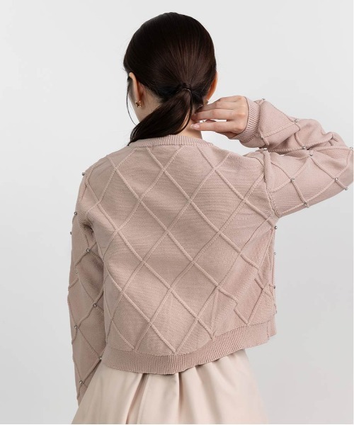 RANDA カーディガン 「HEART COLLECTION」ハートビジュー