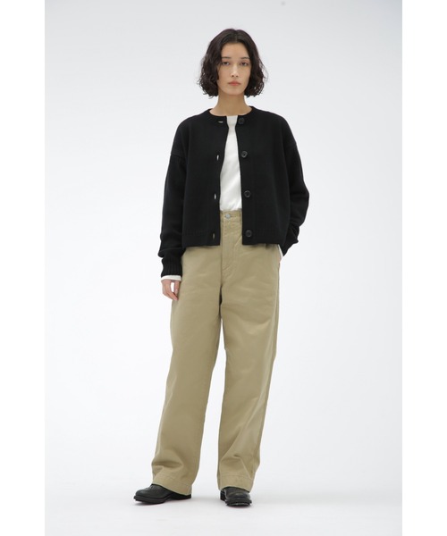 マーガレットハウエル　チノパン　レディースボトムス　シルク混　ベージュ　0 NEW BASIC CHINO | MARGARET HOWELL（マーガレット・ハウエル