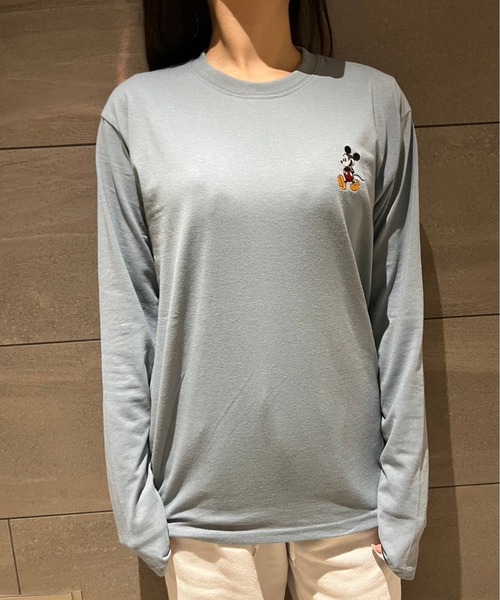 90s MICKEYUNLIMITEDミッキーDisneyロングスリーブTシャツ Disney tシャツ 「DISNEY/ディズニー」プリントロングスリーブT