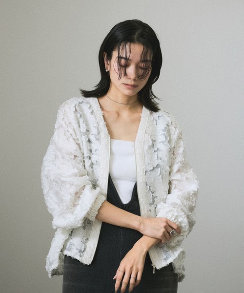 SALON adam et rope' ブルゾン アウター エルブジャガードシャツ