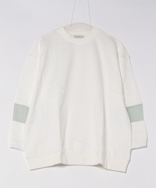 トレーナー スウェット Sweatshirt with Sheer Sleeve Details　袖シアーディティールスウェット レディース | SOTT | 19