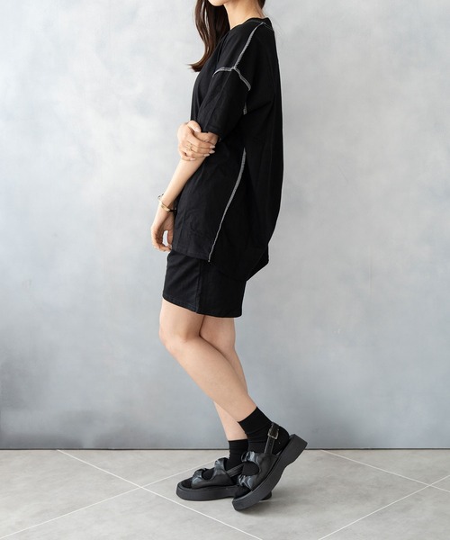 Asterellivi パジャマ ルームウェア ゆるっと可愛い ステッチデザイン