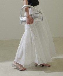 SALON adam et rope' スカート 「WEB限定」コットンオーガンジー