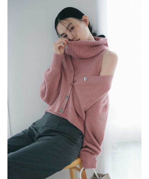 新品タグ付 フォックスウールニットジャケット ピンク FRAY.I.D ピンク