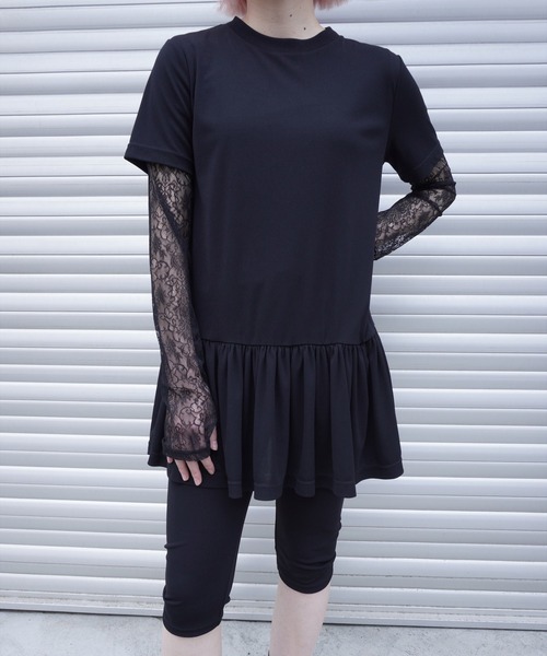 tシャツ GATHER TUNIC TOP レディース
